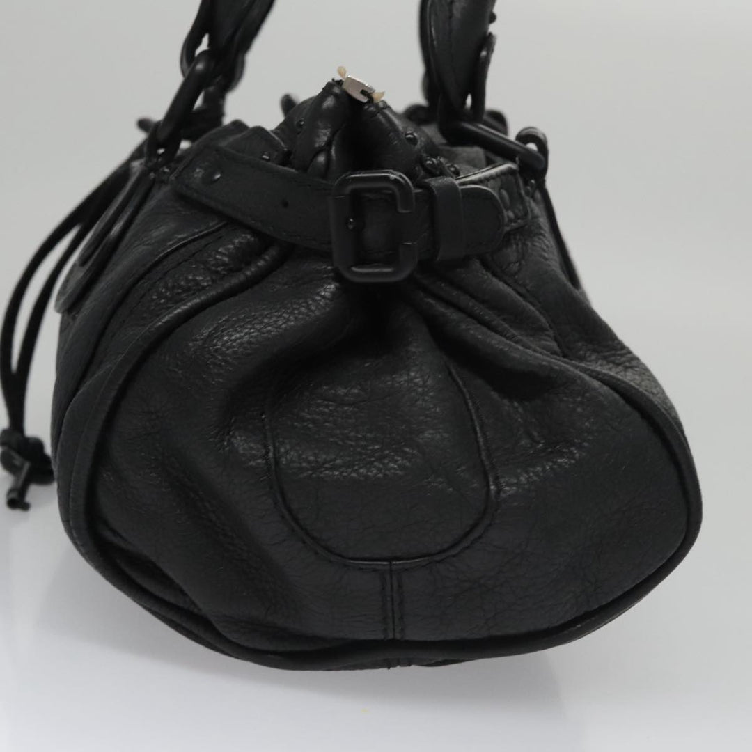 Chloe Paddington Hand Bag Leather Black Silver bs20809