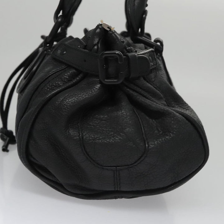 Chloe Paddington Hand Bag Leather Black Silver bs20809