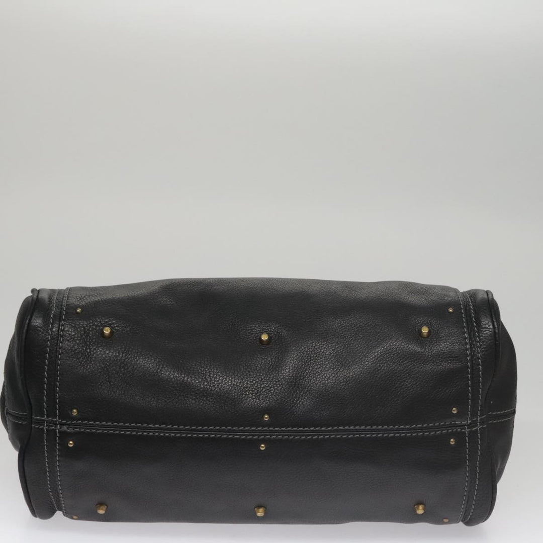 Chloe Paddington Hand Bag Leather Black Silver bs21100