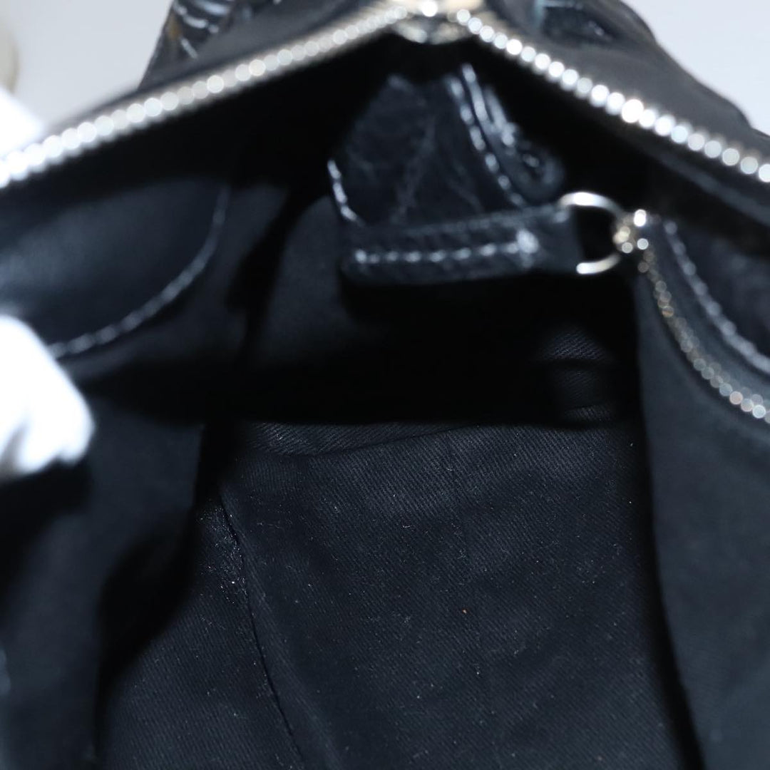 Chloe Paddington Hand Bag Leather Black Silver bs21100