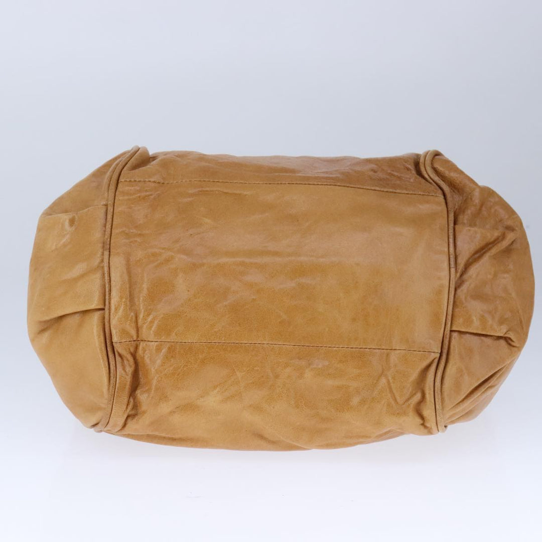 Chloe Etel Hand Bag Leather 2way Brown Gold bs21307
