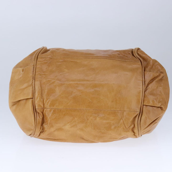 Chloe Etel Hand Bag Leather 2way Brown Gold bs21307