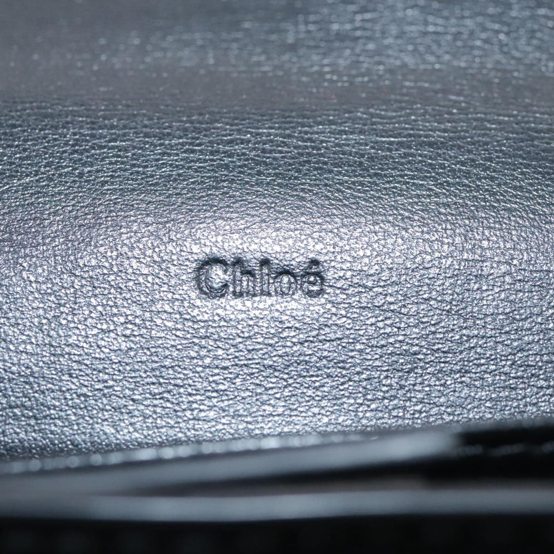 Chloe Long Wallet Leather Black bs21335