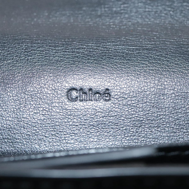 Chloe Long Wallet Leather Black bs21335