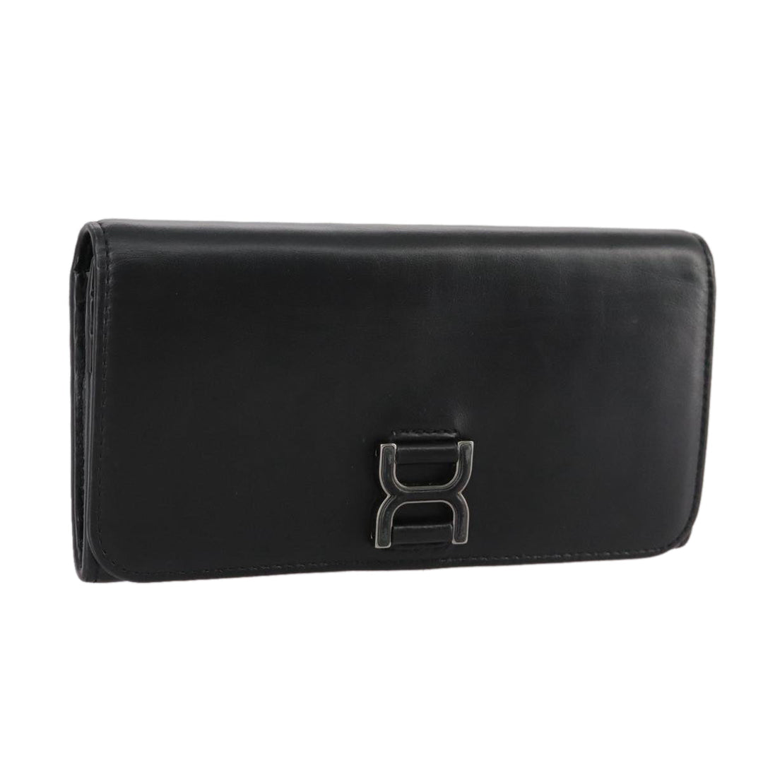 Chloe Long Wallet Leather Black bs21335