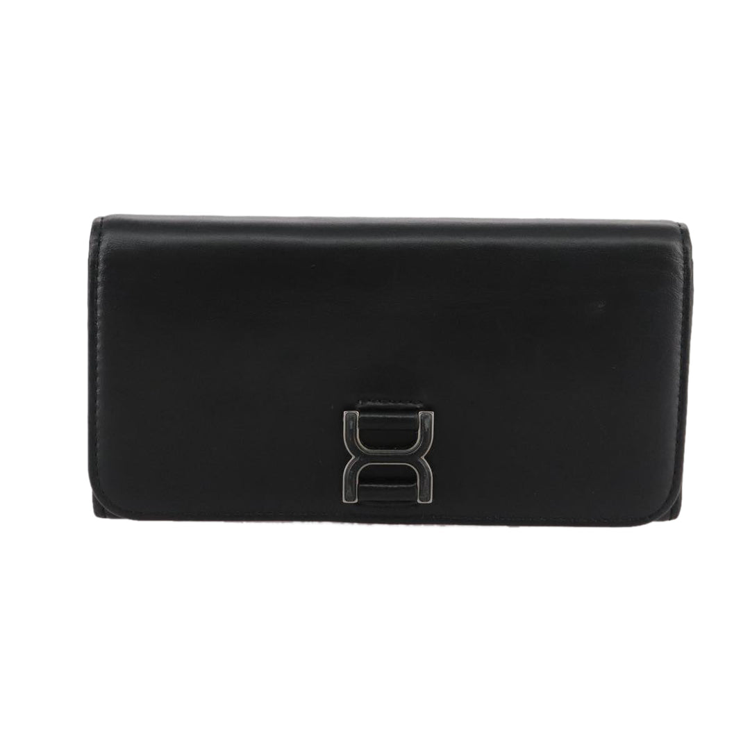 Chloe Long Wallet Leather Black bs21335