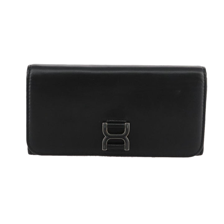 Chloe Long Wallet Leather Black bs21335