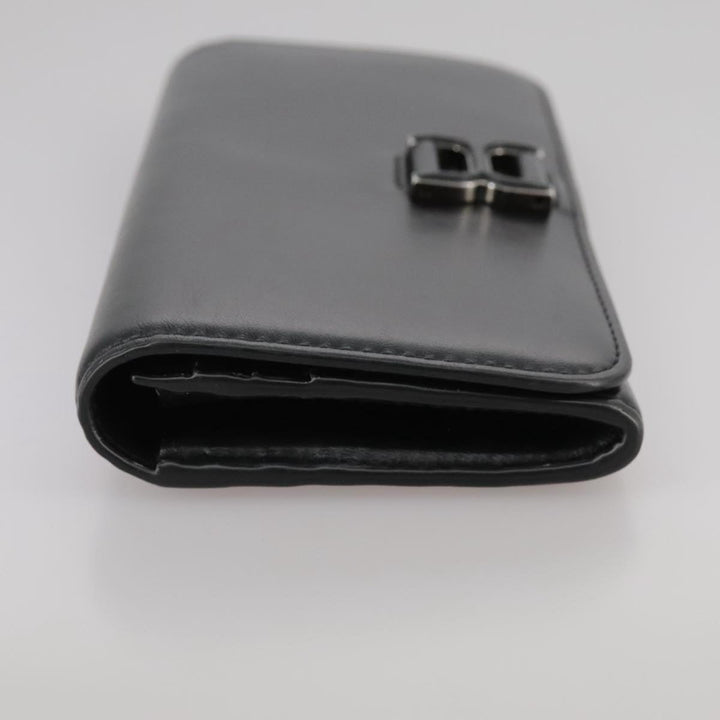 Chloe Long Wallet Leather Black bs21335