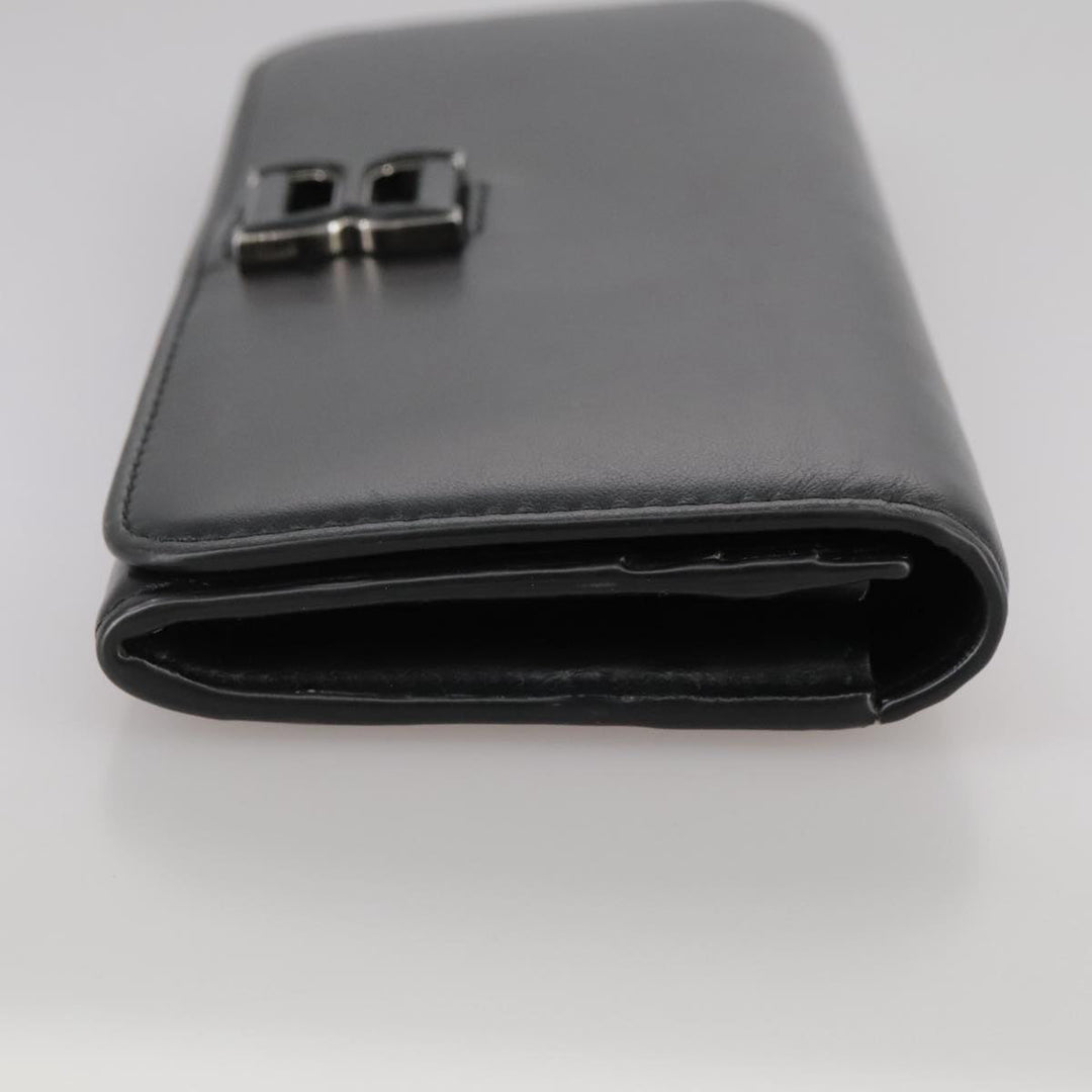 Chloe Long Wallet Leather Black bs21335