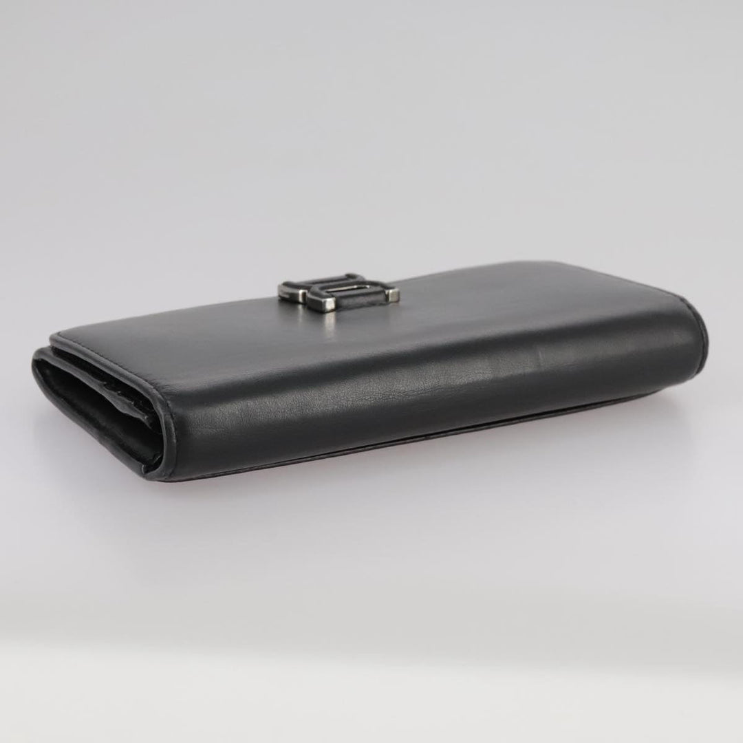 Chloe Long Wallet Leather Black bs21335