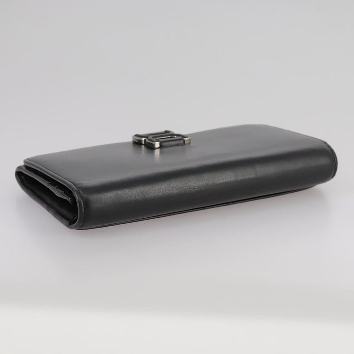 Chloe Long Wallet Leather Black bs21335