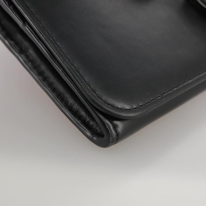 Chloe Long Wallet Leather Black bs21335