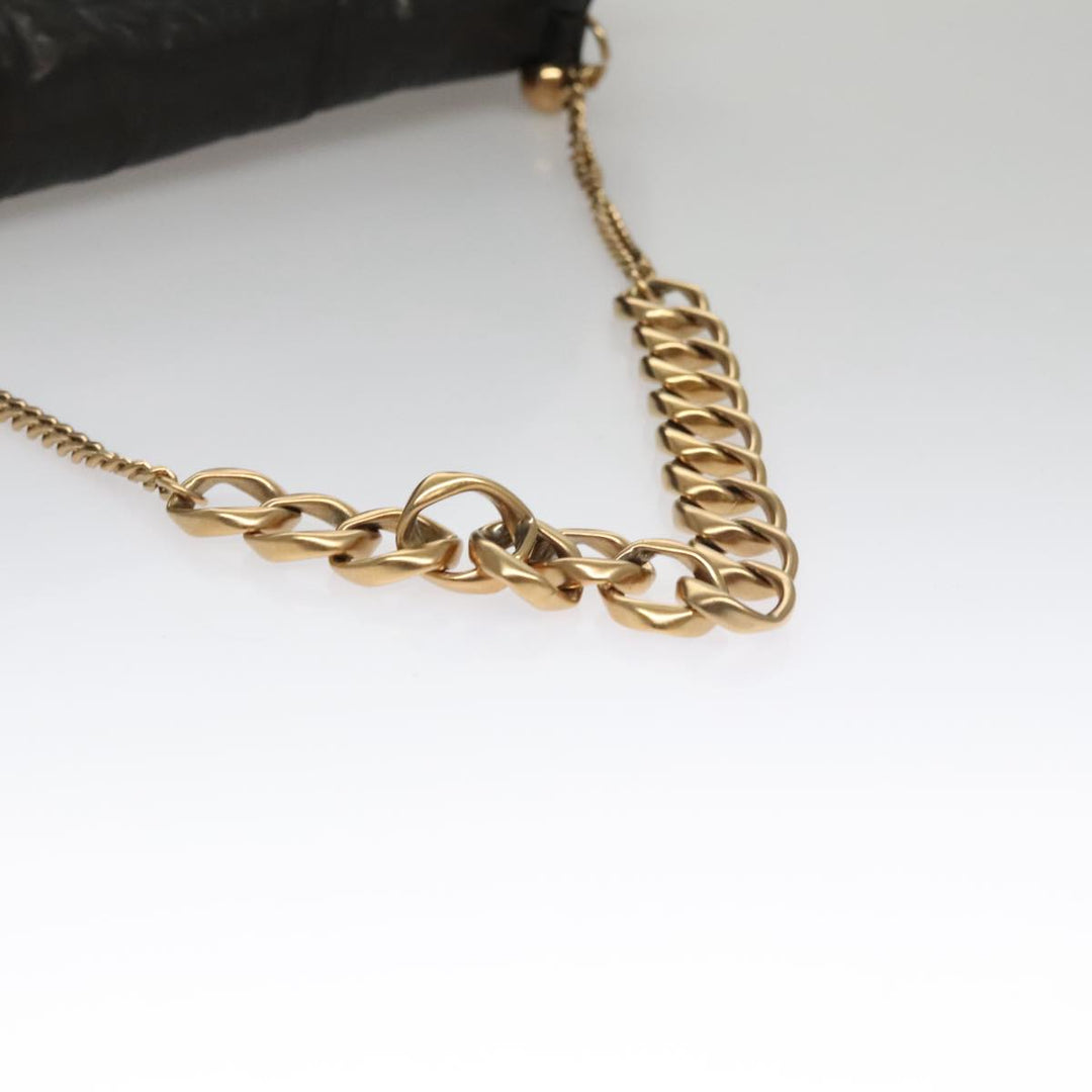 Chloe Chain Shoulder Bag Leather Black Gold bs21588