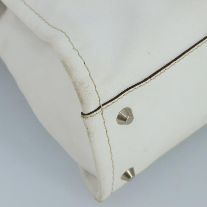 Chloe Hand Bag Leather White bs21671