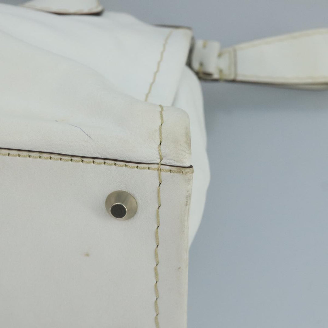 Chloe Hand Bag Leather White bs21671
