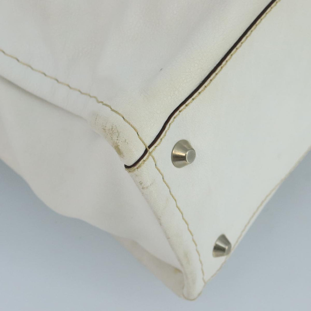 Chloe Hand Bag Leather White bs21671