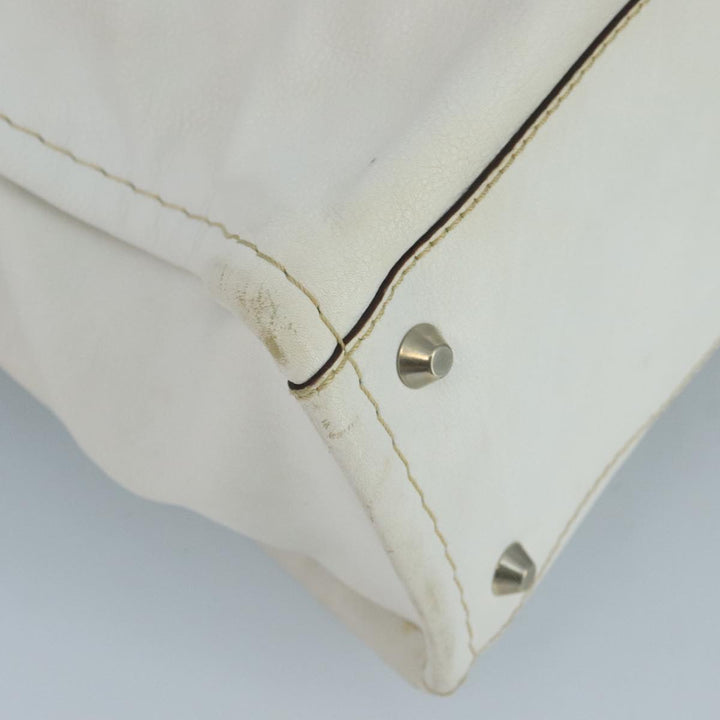 Chloe Hand Bag Leather White bs21671