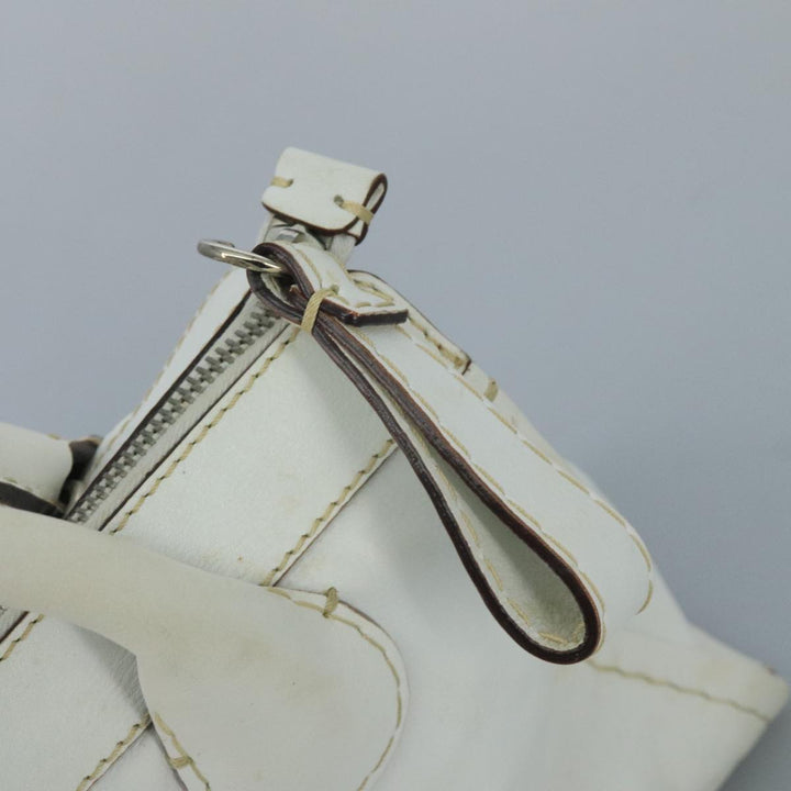 Chloe Hand Bag Leather White bs21671