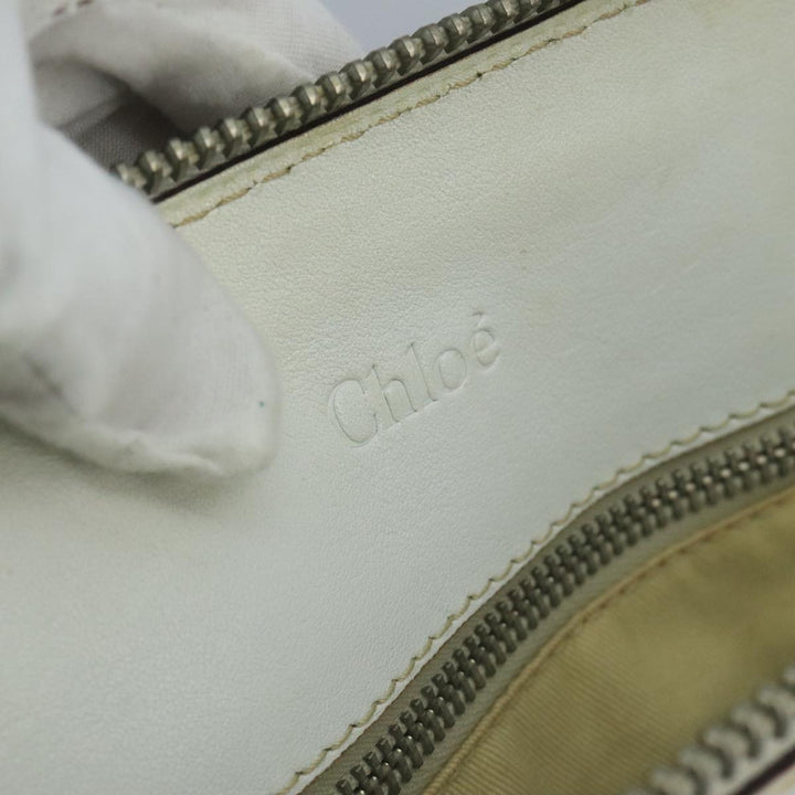Chloe Hand Bag Leather White bs21671