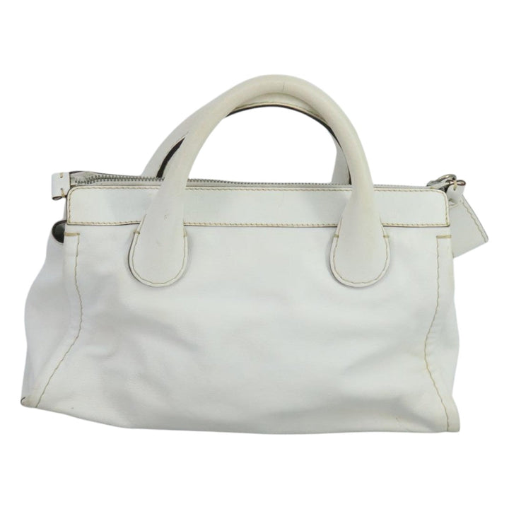 Chloe Hand Bag Leather White bs21671