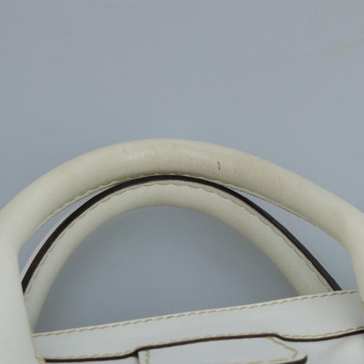 Chloe Hand Bag Leather White bs21671