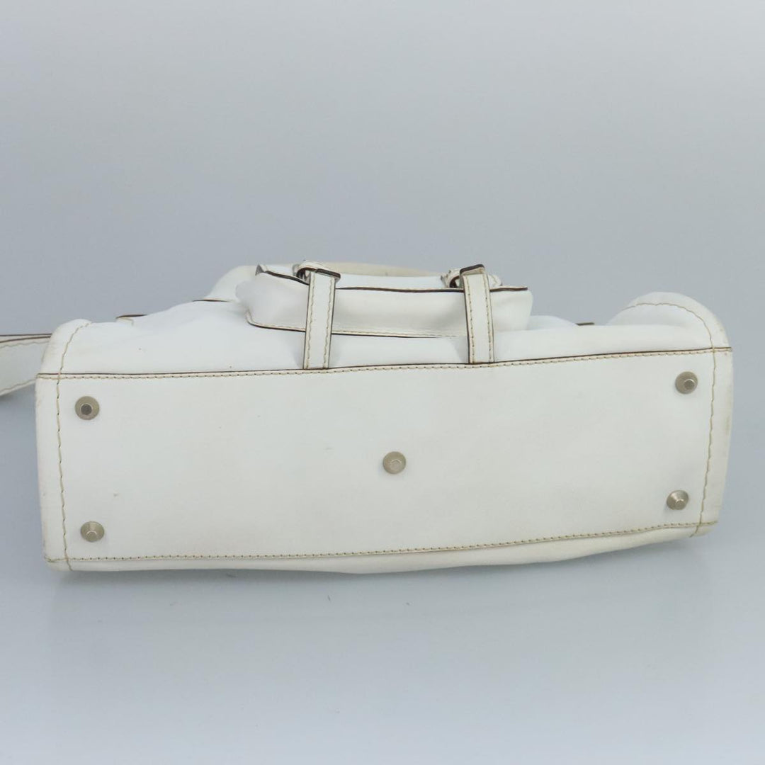 Chloe Hand Bag Leather White bs21671