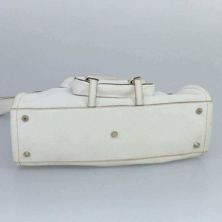 Chloe Hand Bag Leather White bs21671