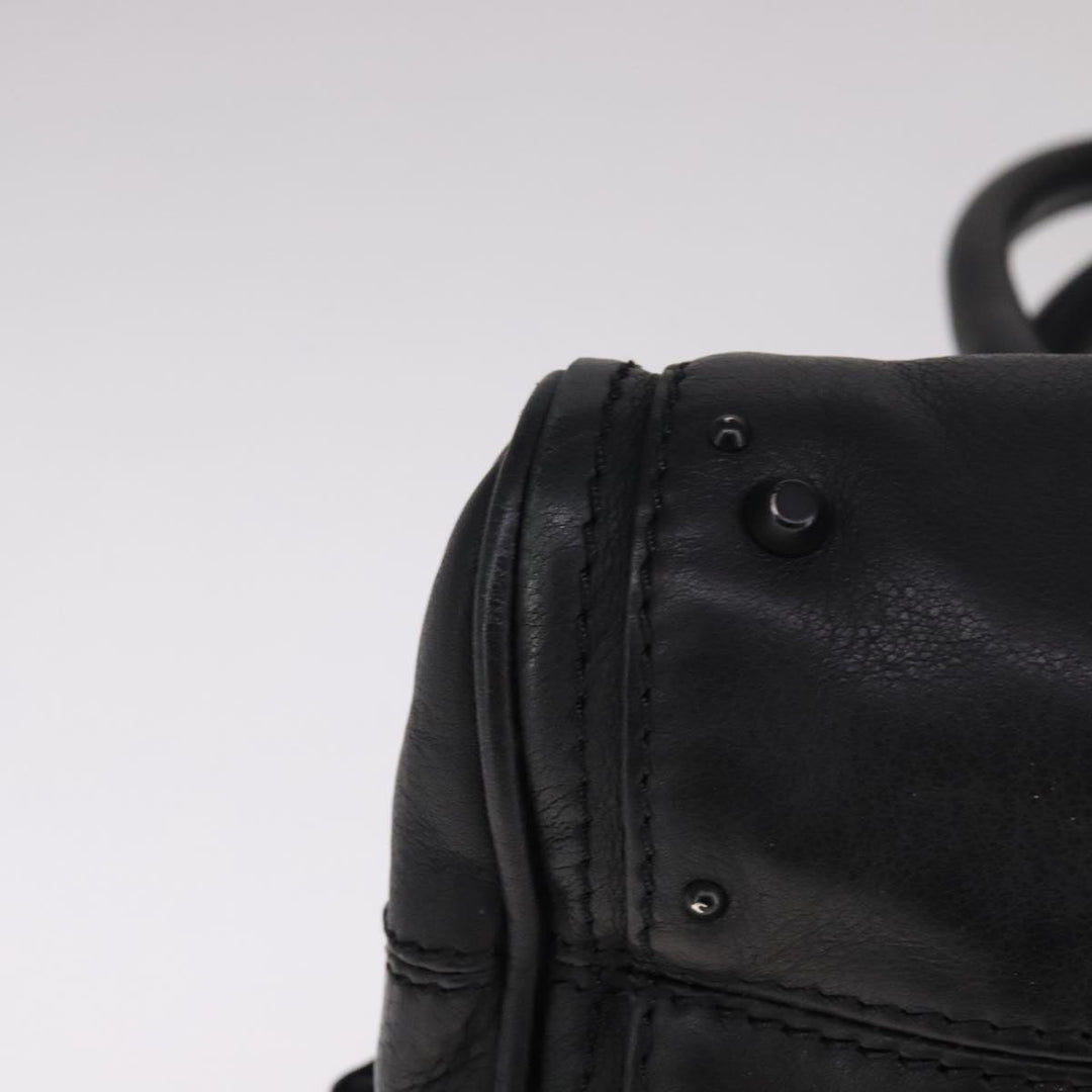 Chloe Paddington Mini Hand Bag Leather Black Silver bs21787