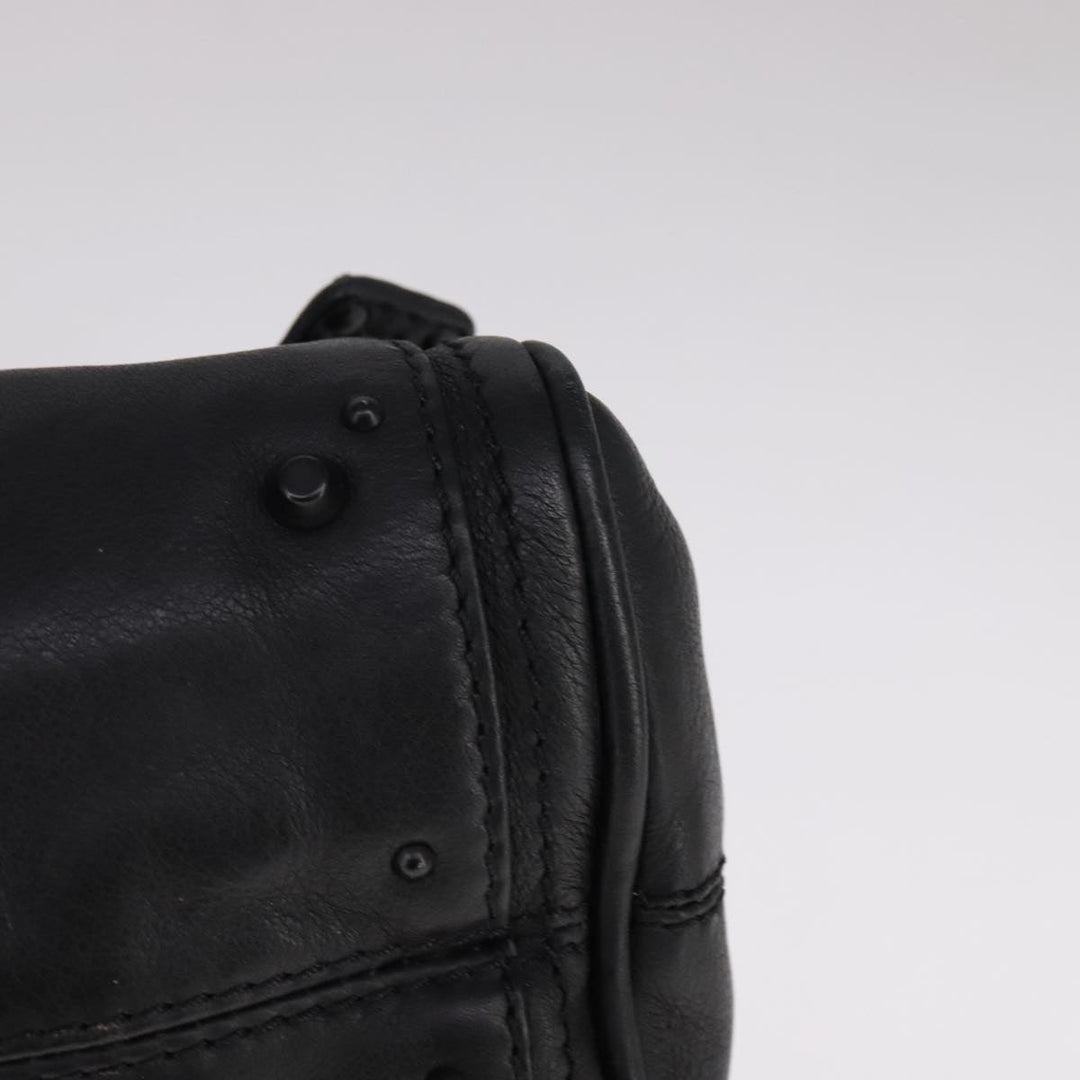 Chloe Paddington Mini Hand Bag Leather Black Silver bs21787