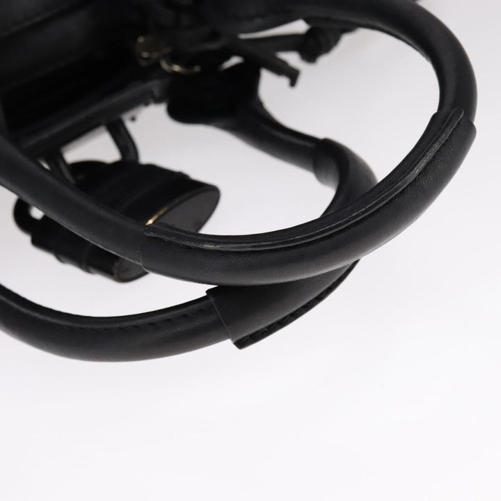 Chloe Paddington Mini Hand Bag Leather Black Silver bs21787