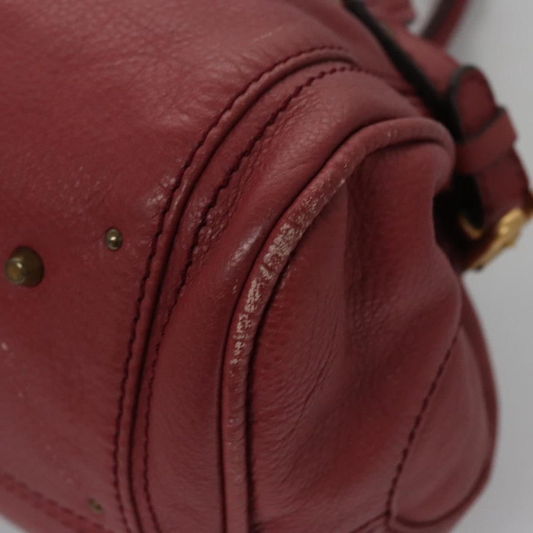 Chloe Paddington Hand Bag Leather Pink Gold Silver bs22039