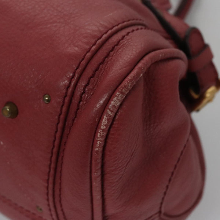 Chloe Paddington Hand Bag Leather Pink Gold Silver bs22039