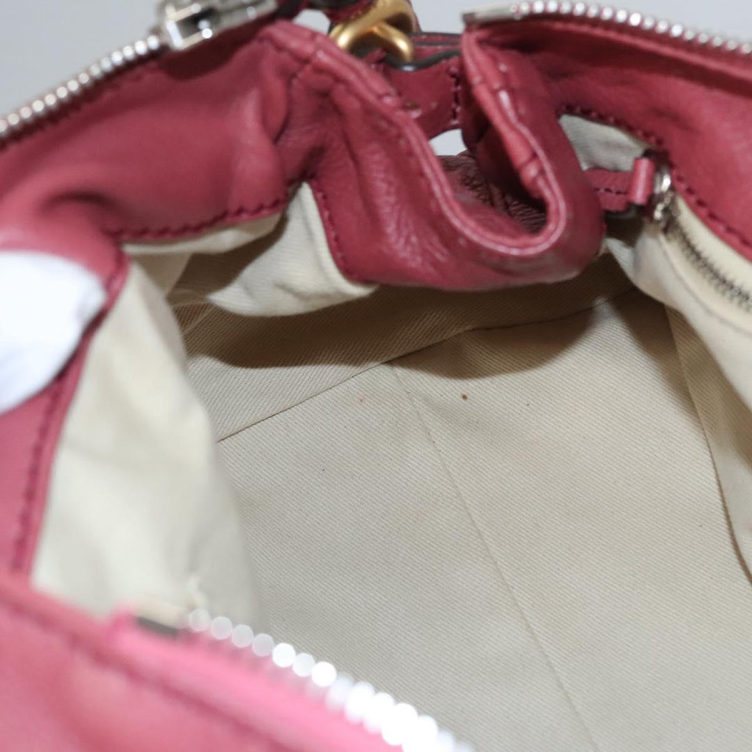 Chloe Paddington Hand Bag Leather Pink Gold Silver bs22039