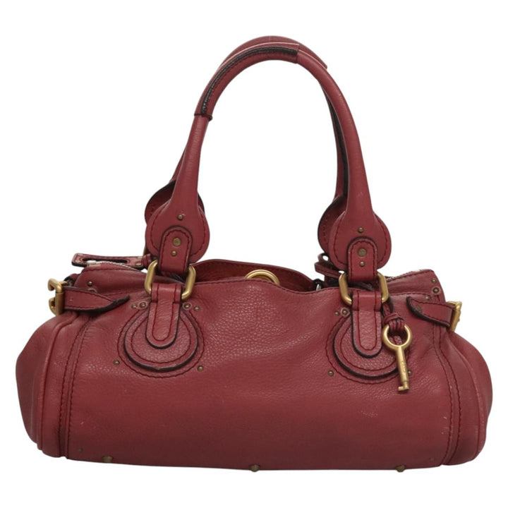 Chloe Paddington Hand Bag Leather Pink Gold Silver bs22039