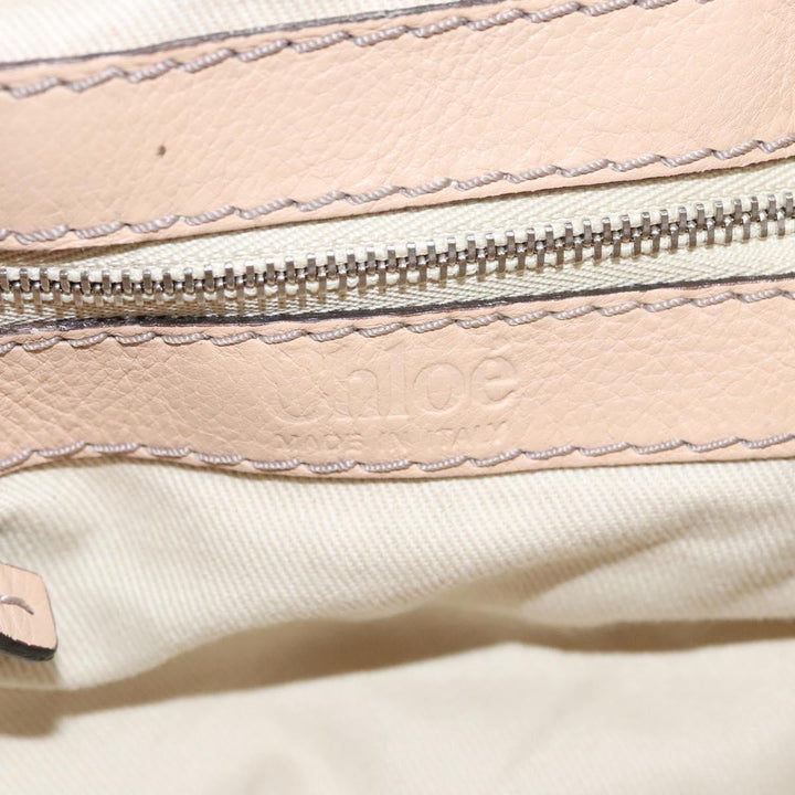 Chloe Paddington Mini Hand Bag Leather Beige Silver gold bs22040