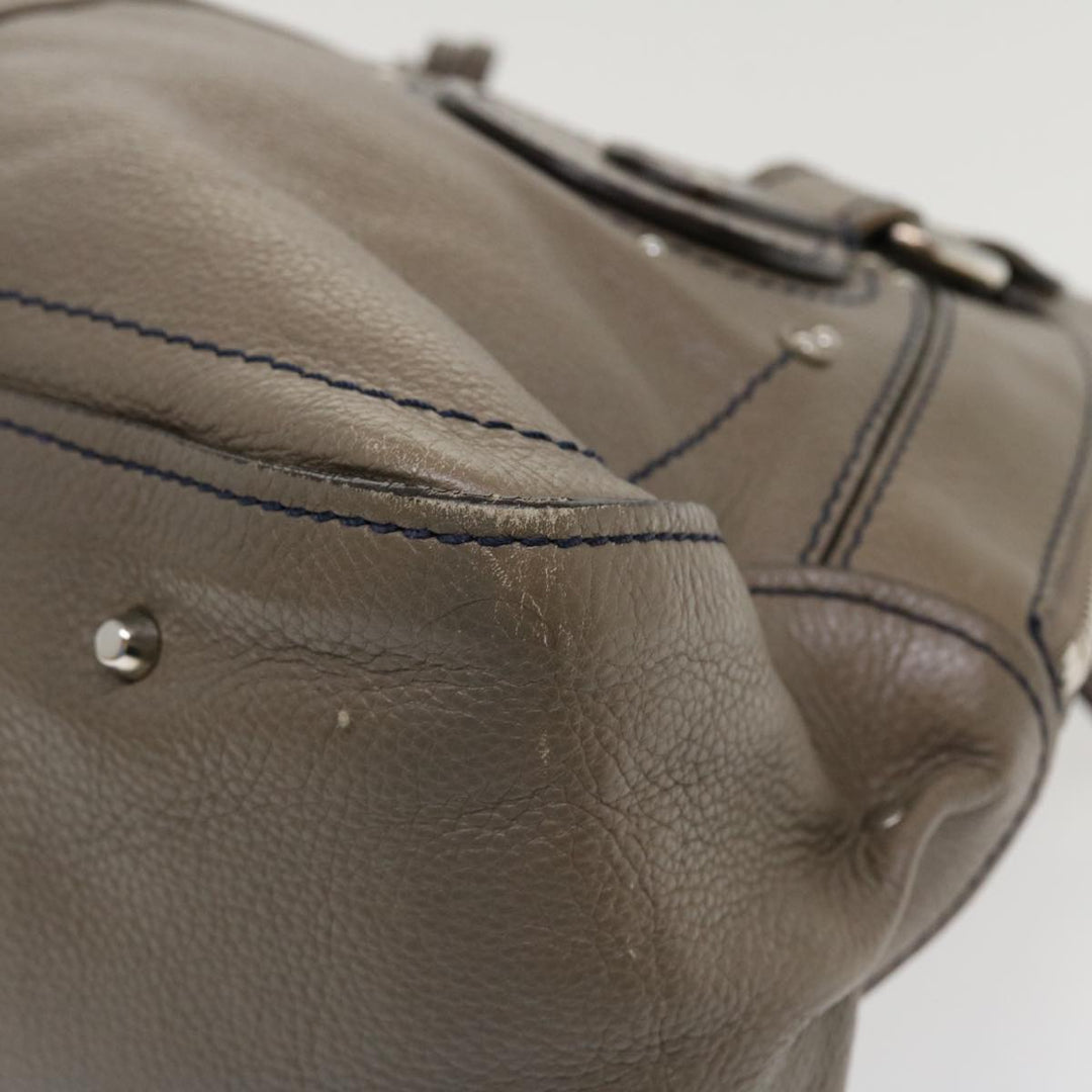 Chloe Hand Bag Leather Gray bs4101
