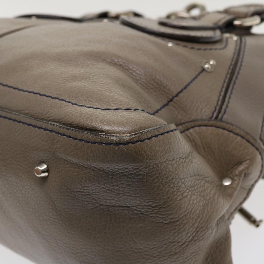 Chloe Hand Bag Leather Gray bs4101