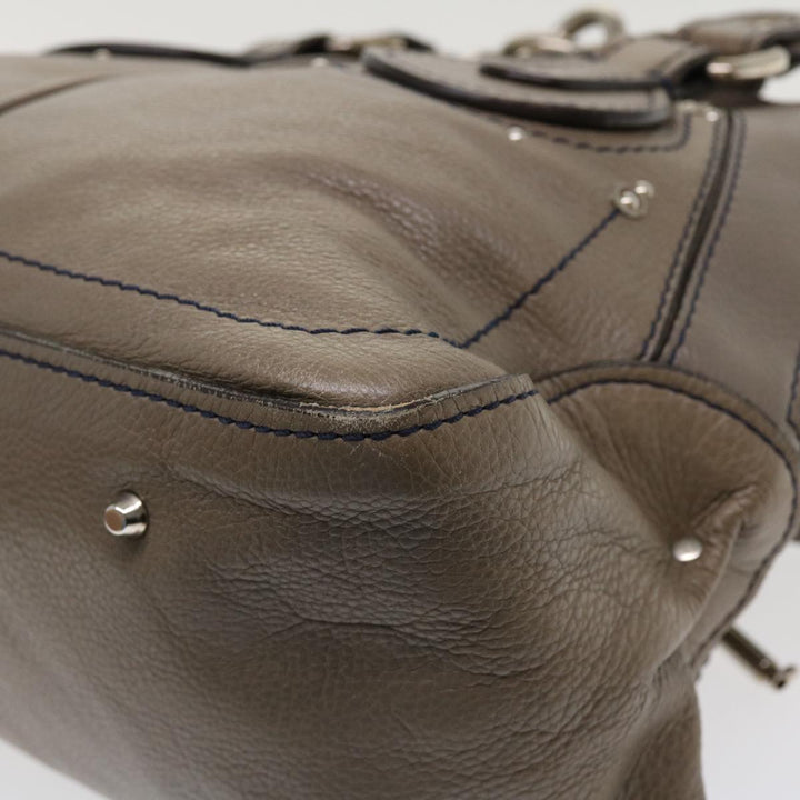 Chloe Hand Bag Leather Gray bs4101