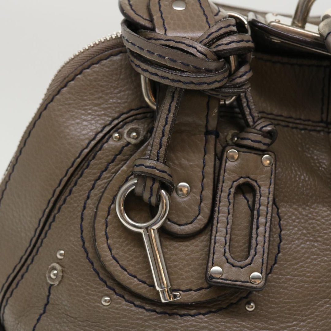 Chloe Hand Bag Leather Gray bs4101