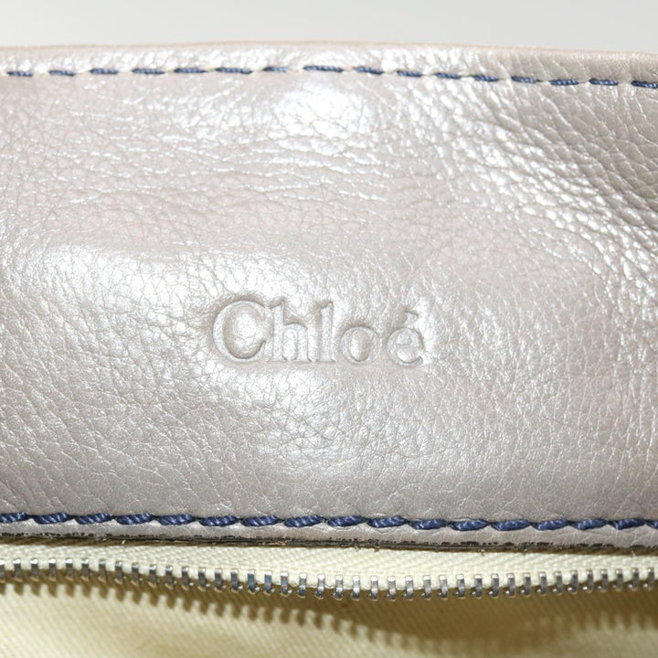 Chloe Hand Bag Leather Gray bs4101