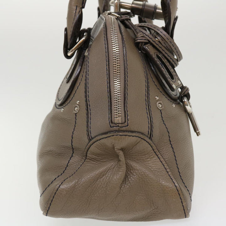 Chloe Hand Bag Leather Gray bs4101