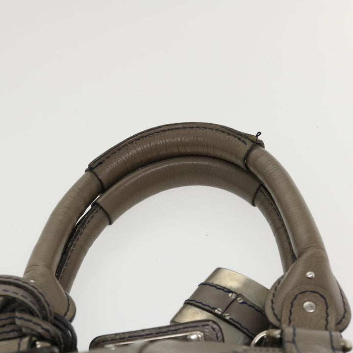 Chloe Hand Bag Leather Gray bs4101