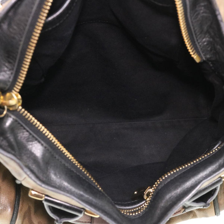 Chloe Hand Bag Leather Brown 03-11-50 bs4553