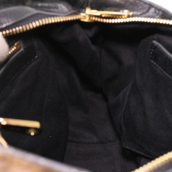 Chloe Hand Bag Leather Brown 03-11-50 bs4553