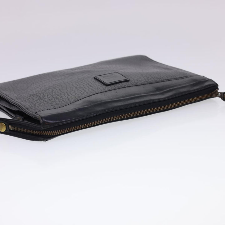 BurberrySs Clutch Bag Leather 2Set Brown Black Auth bs4863