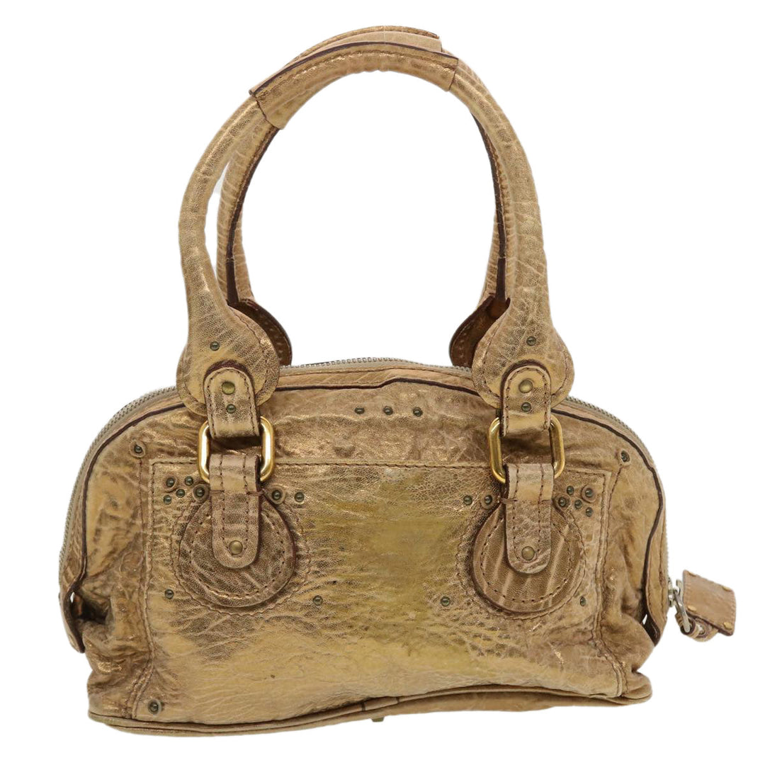 Chloe Hand Bag Leather 2Set Beige Bronze black bs4905