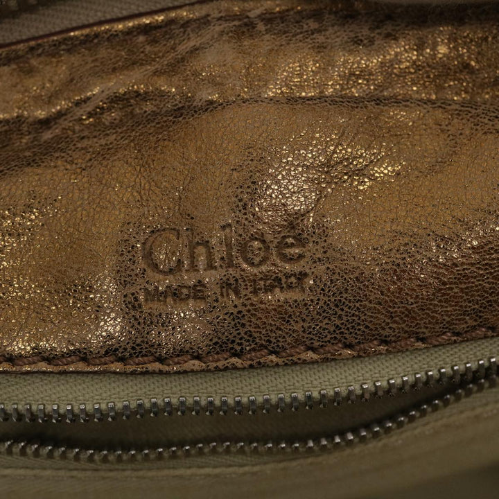 Chloe Hand Bag Leather 2Set Beige Bronze black bs4905