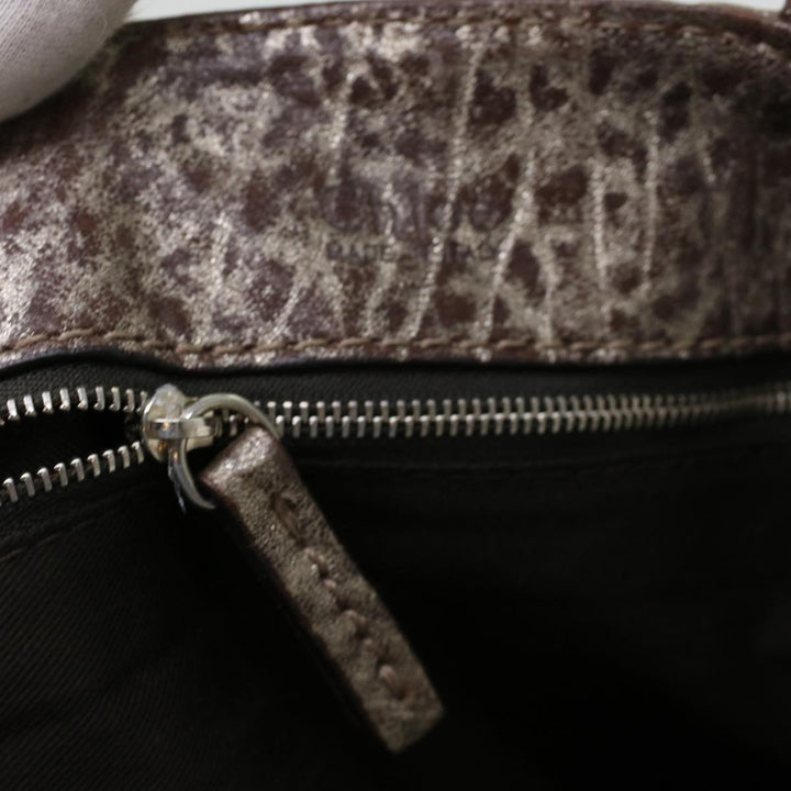 Chloe Shoulder Bag Leather Silver 04-07-53-2 bs5080