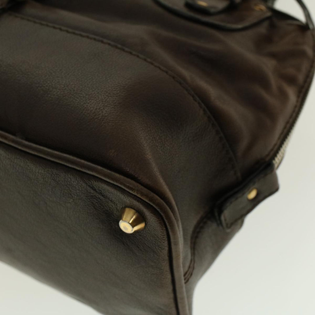 Chloe Hand Bag Leather Brown 01-08-51-5267 bs5116