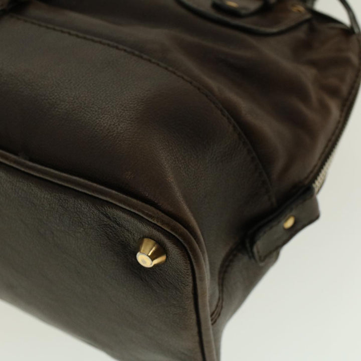 Chloe Hand Bag Leather Brown 01-08-51-5267 bs5116